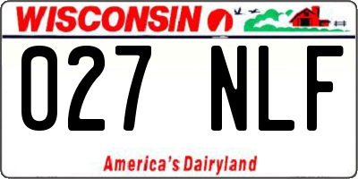 WI license plate 027NLF
