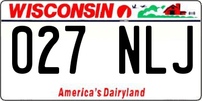 WI license plate 027NLJ