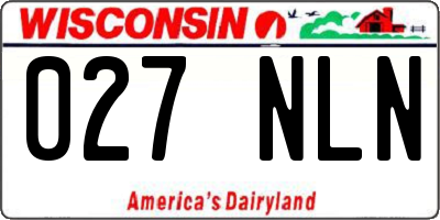 WI license plate 027NLN