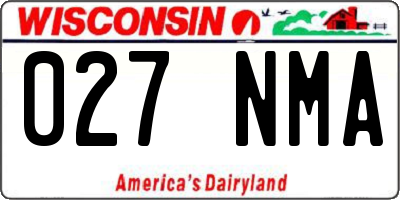 WI license plate 027NMA