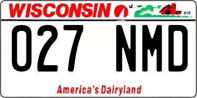 WI license plate 027NMD