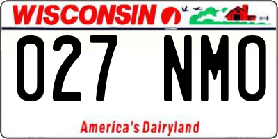 WI license plate 027NMO