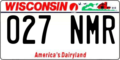 WI license plate 027NMR