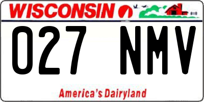 WI license plate 027NMV