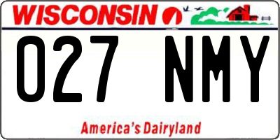 WI license plate 027NMY