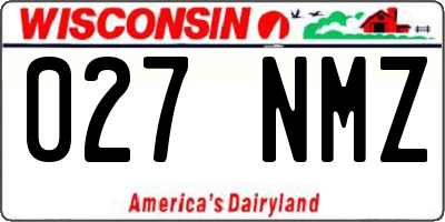 WI license plate 027NMZ