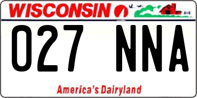 WI license plate 027NNA