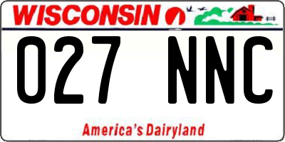 WI license plate 027NNC