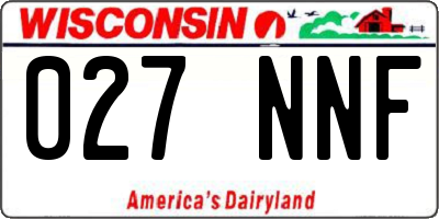 WI license plate 027NNF