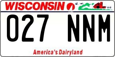 WI license plate 027NNM