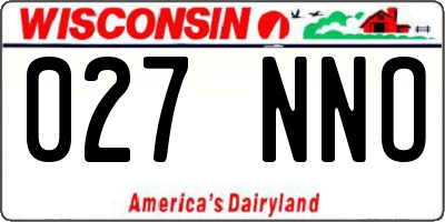 WI license plate 027NNO