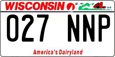 WI license plate 027NNP