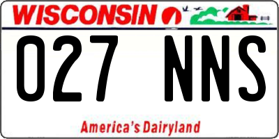 WI license plate 027NNS