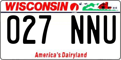WI license plate 027NNU