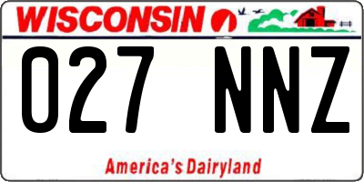 WI license plate 027NNZ