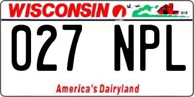 WI license plate 027NPL