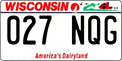WI license plate 027NQG