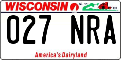 WI license plate 027NRA