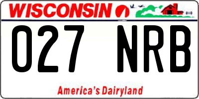 WI license plate 027NRB