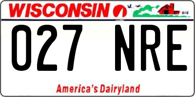 WI license plate 027NRE