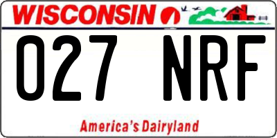 WI license plate 027NRF