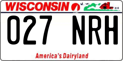 WI license plate 027NRH