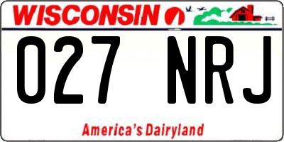 WI license plate 027NRJ