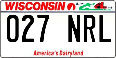 WI license plate 027NRL