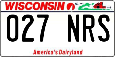 WI license plate 027NRS