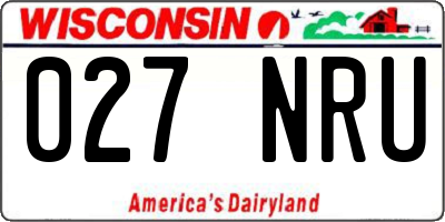 WI license plate 027NRU