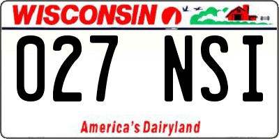 WI license plate 027NSI