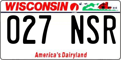 WI license plate 027NSR