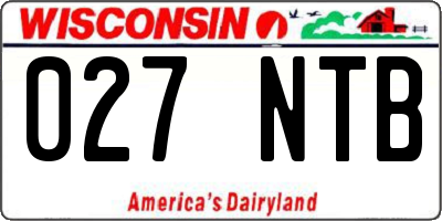 WI license plate 027NTB