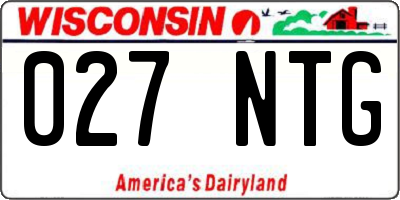 WI license plate 027NTG