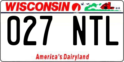 WI license plate 027NTL