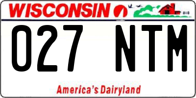 WI license plate 027NTM