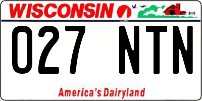 WI license plate 027NTN