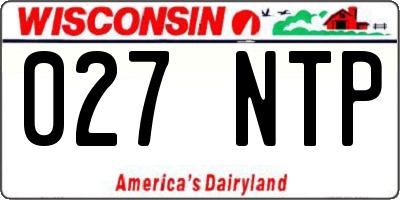 WI license plate 027NTP