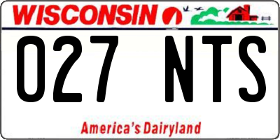 WI license plate 027NTS