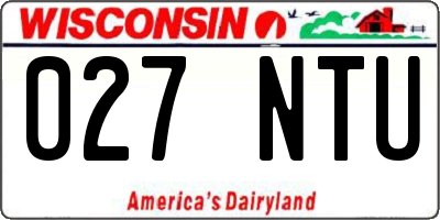 WI license plate 027NTU