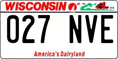 WI license plate 027NVE