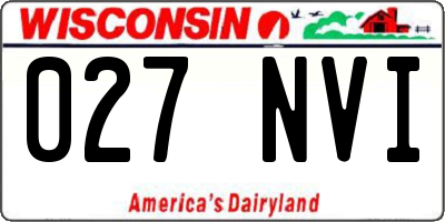 WI license plate 027NVI