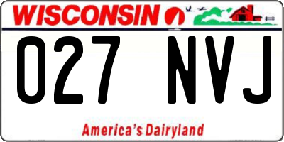 WI license plate 027NVJ