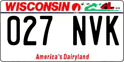 WI license plate 027NVK
