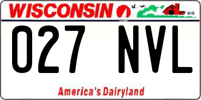 WI license plate 027NVL