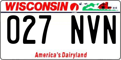 WI license plate 027NVN