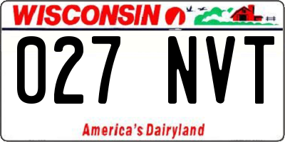 WI license plate 027NVT
