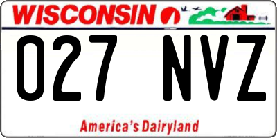 WI license plate 027NVZ