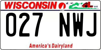 WI license plate 027NWJ