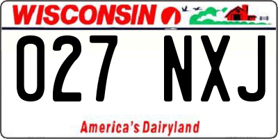 WI license plate 027NXJ